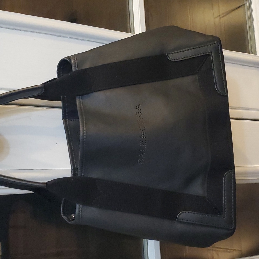 Balenciaga Navy Cabas Small Leather Tote